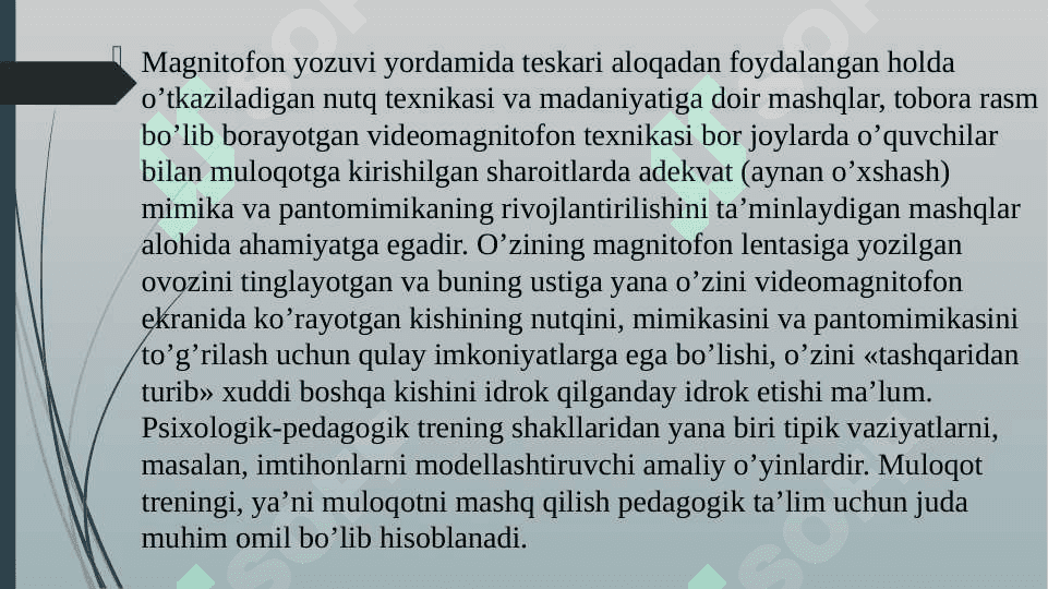Muloqot ko’nikmalarini rivojlantirish treninglari 8