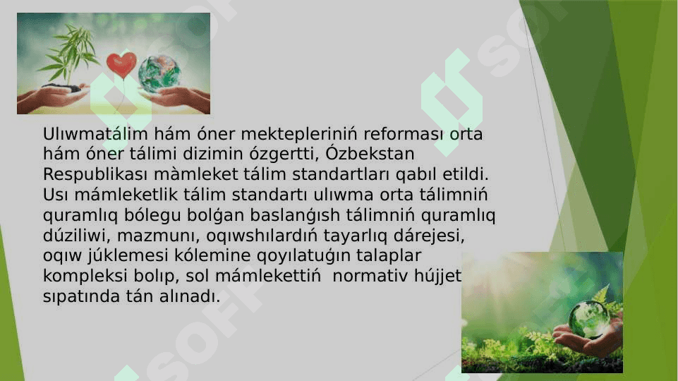 Baslawısh mekteplerde tábiyáttanıw pániniń mazmunı, oqıw programmasınıń analizi 2