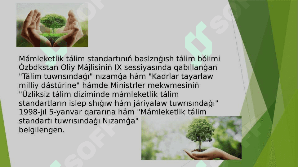 Baslawısh mekteplerde tábiyáttanıw pániniń mazmunı, oqıw programmasınıń analizi 3