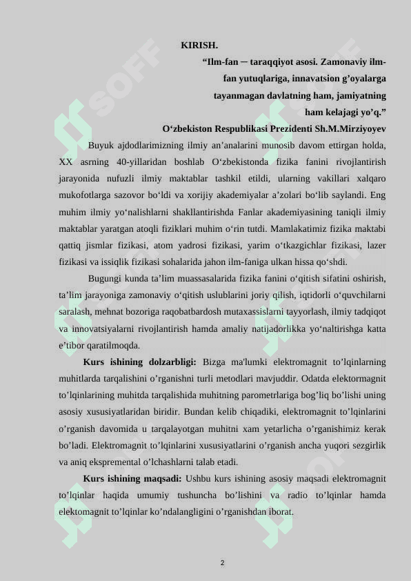 Elektromagnit to'lqinlarning ko'ndalangligi 2