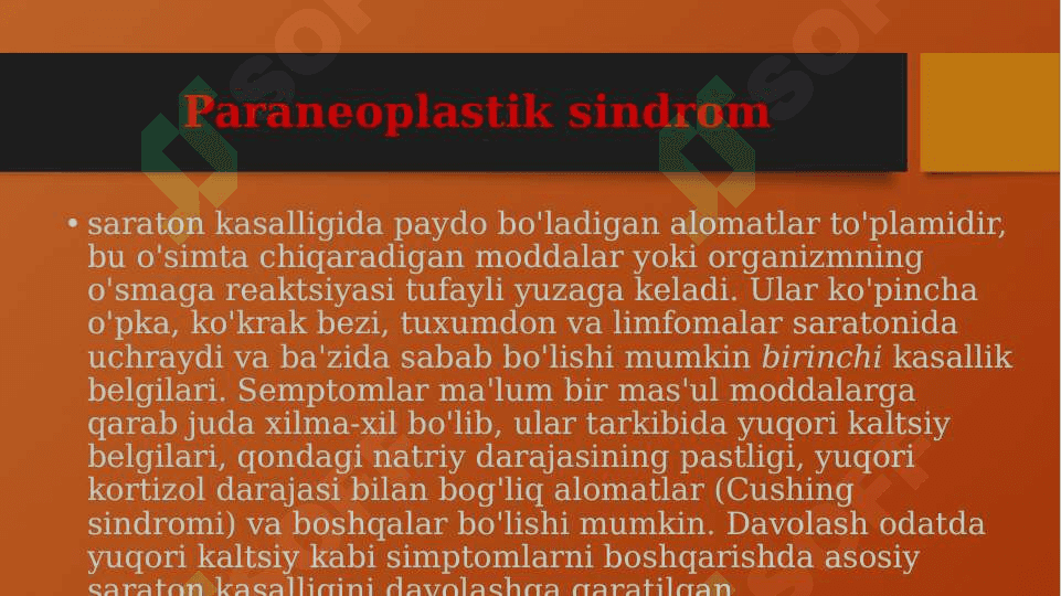 Paraneoplastik sindrim 2
