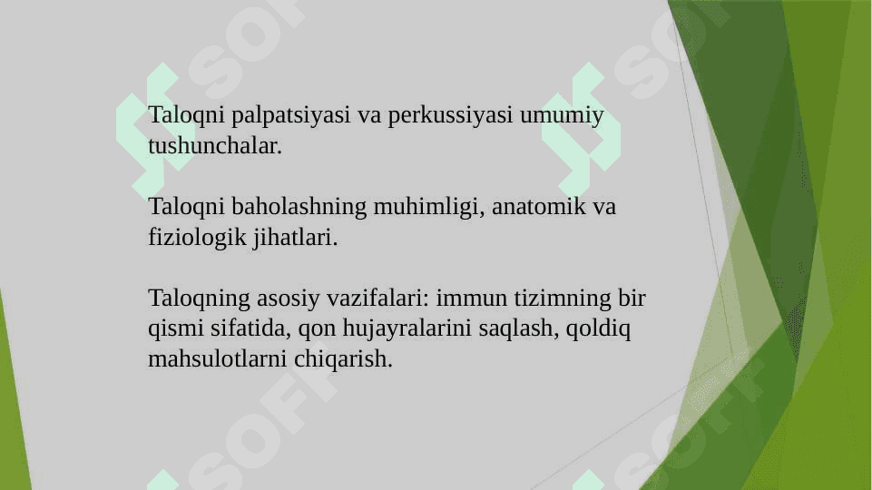 Taloqni palpatsiya va perkusiyasi 2