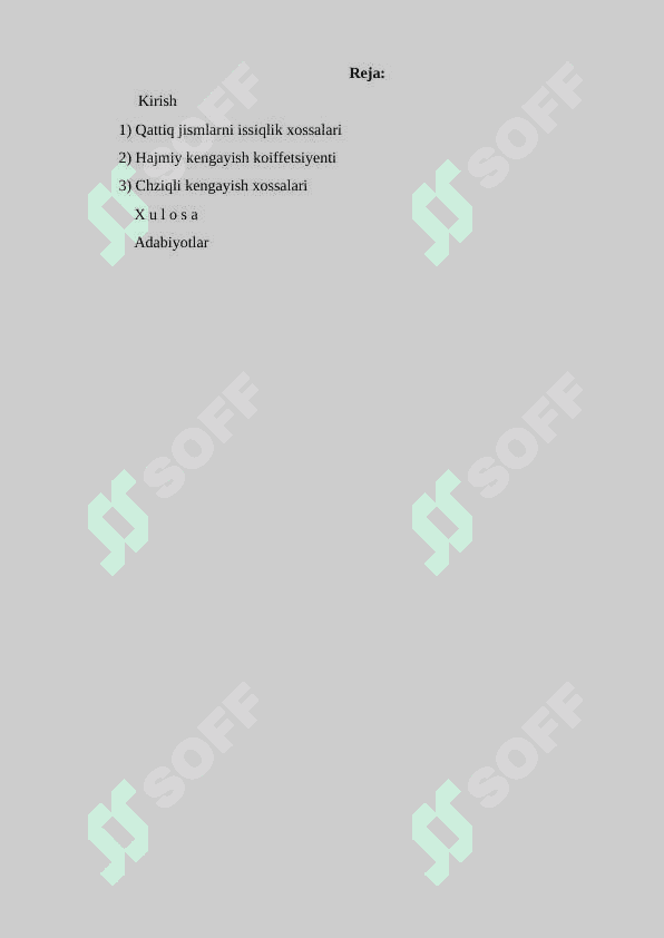 Qattiq jismlarda issiqlik kengayishi 2