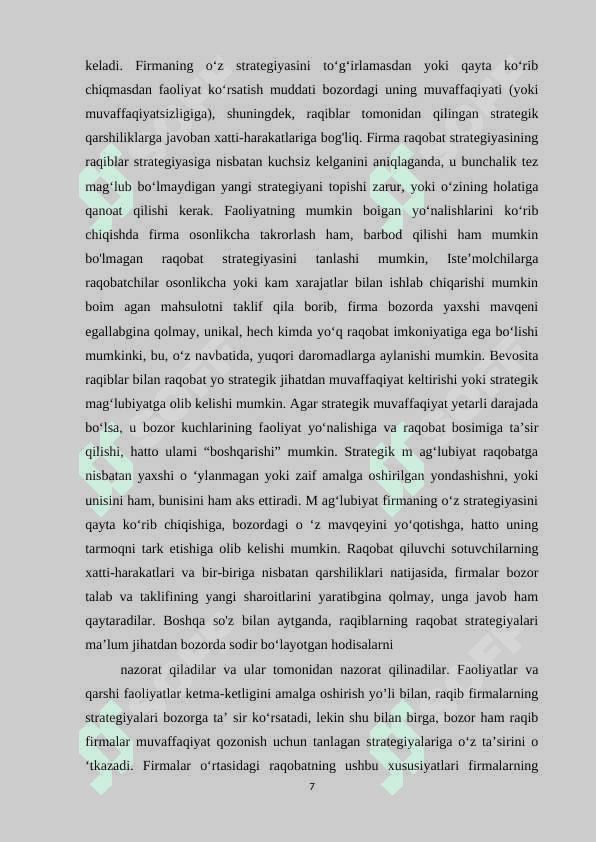 Iqtisodiy raqobat mohiyati, uni amalga oshirish zarurati 7