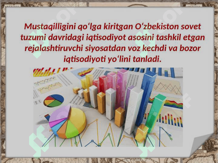 O‘zbek modelining ishlab chiqilishi.Iqtisodiy islohotlarning boshlanishi 2