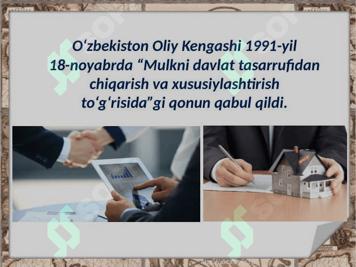 O‘zbek modelining ishlab chiqilishi.Iqtisodiy islohotlarning boshlanishi 4