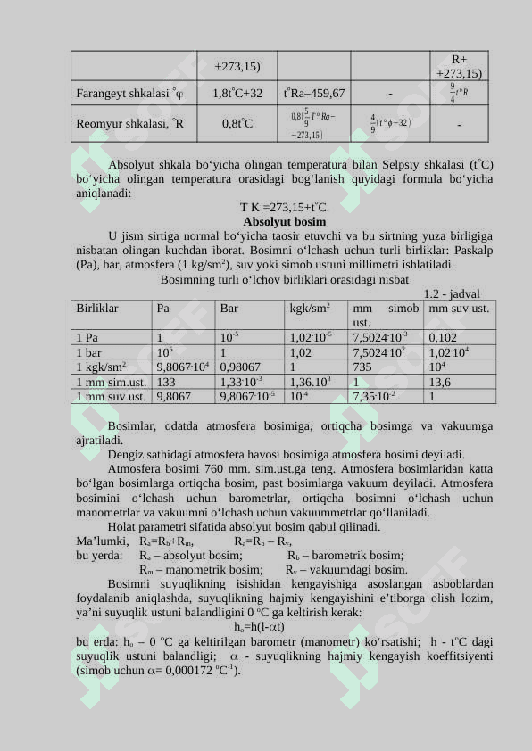 TEXNIK TERMODINAMIKA ASOSLARI 6