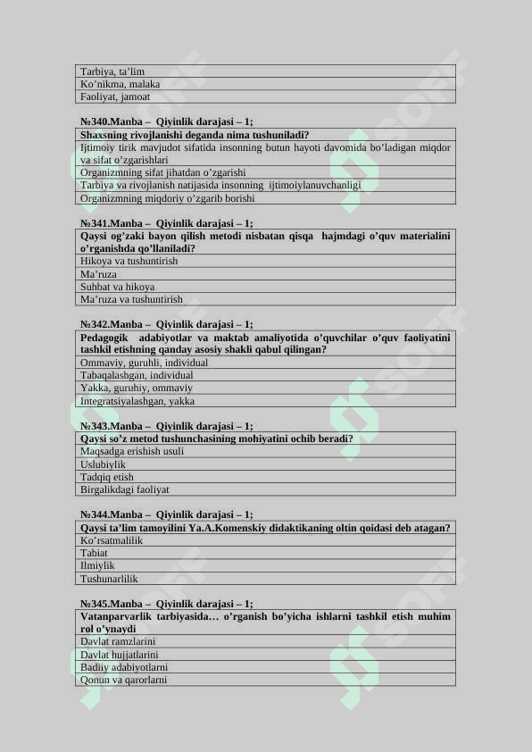 testlar umumiy pedagogika 7