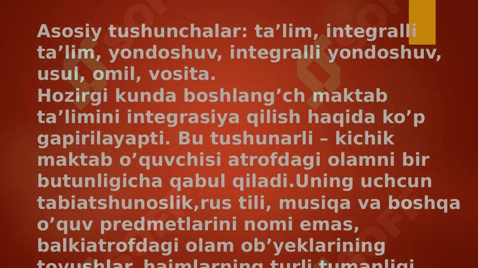 Boshlang’ich ta’limda integratsiyalayash mohiyati 2