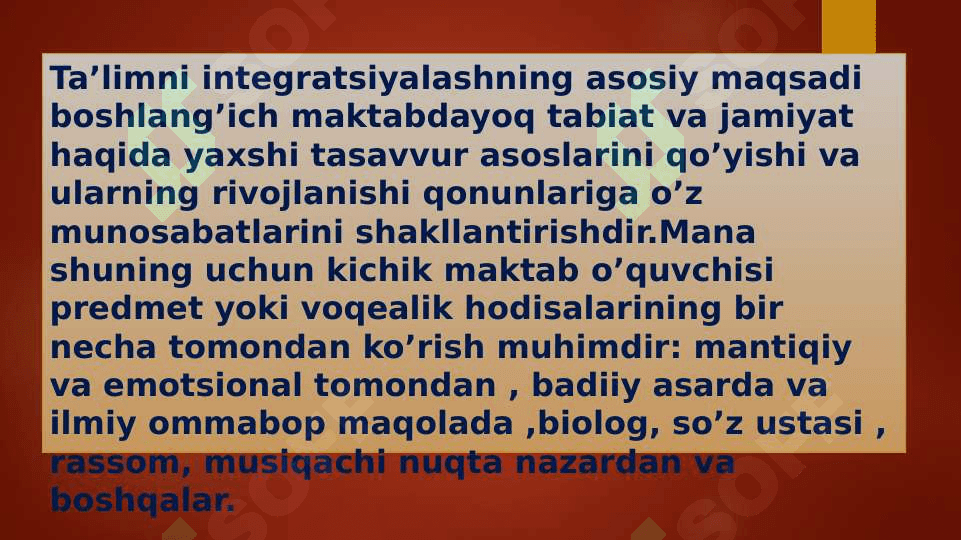 Boshlang’ich ta’limda integratsiyalayash mohiyati 4