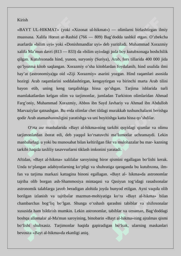 Bayt al-hikmada arab tiliga tarjima qilingan badiiy adabiyotga oid asarlar 24 2