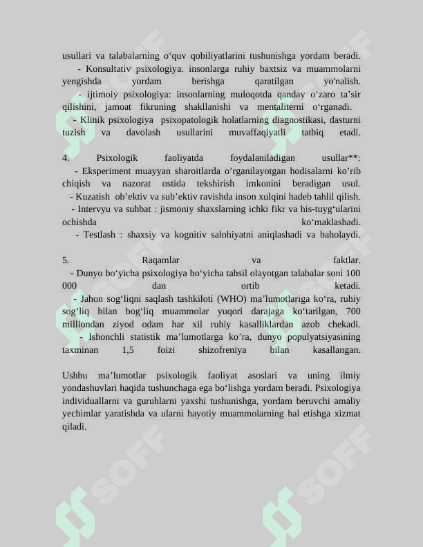 Psixolog faoliyati prinsiplari referat 4