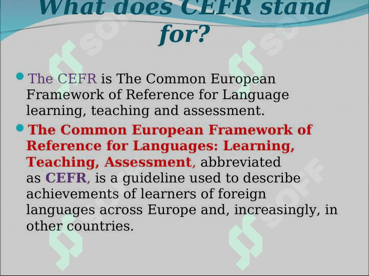 CEFR and SES 3