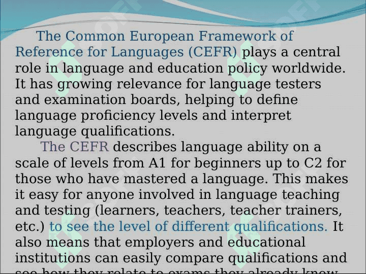 CEFR and SES 4
