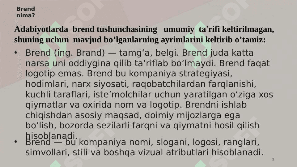 Brend haqida tushuncha va tasniflanishi 3