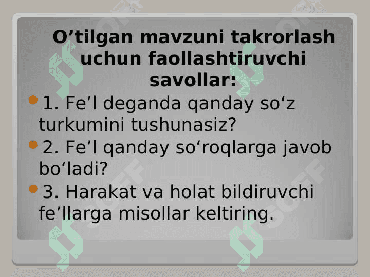 FE’L SO’Z TURKUMI 6