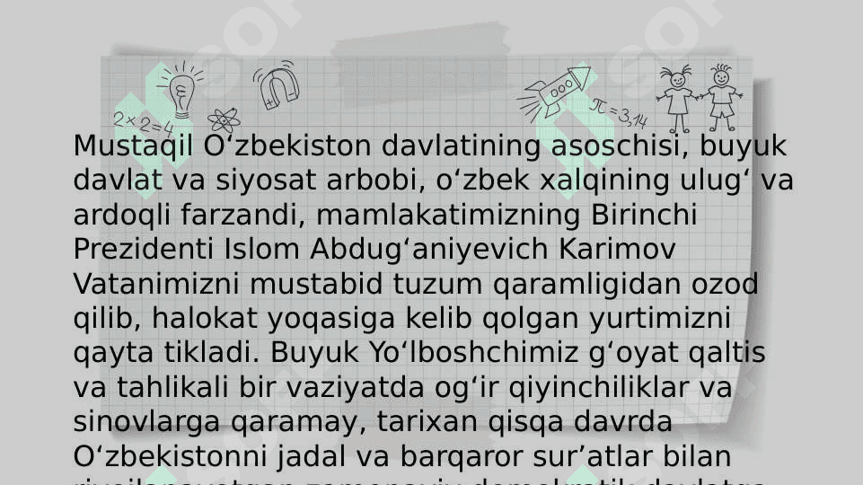 Islom Karimov- Òzbekistonning Birinchi Prezidenti 2