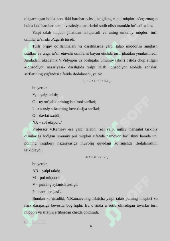 YALPI TALAB-YALPI TAKLIF MODELI 6