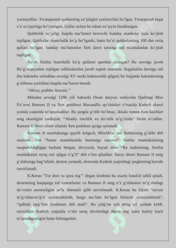 Qadimgi Xett epigrafikasi. 7