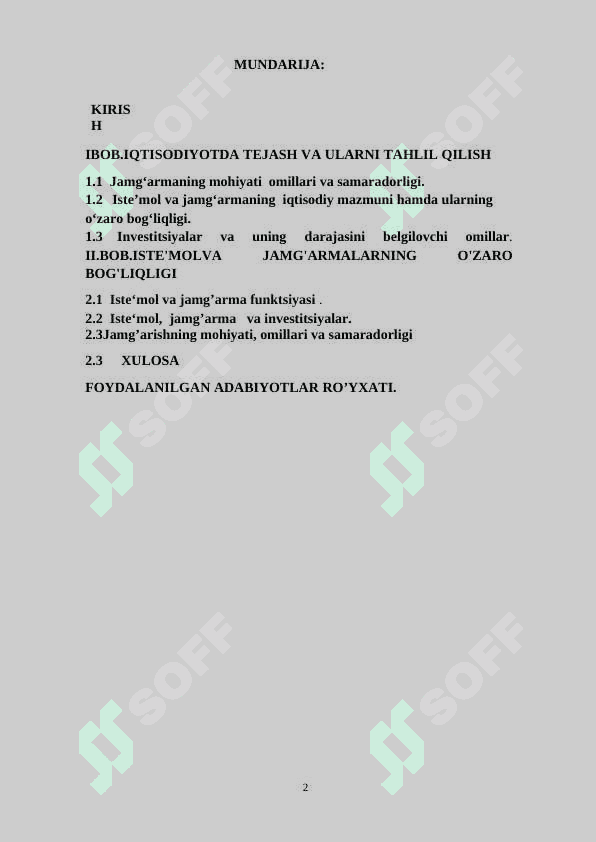 IQTISODIY JAMGʻARISH MOHIYATI VA MANBALARI 2