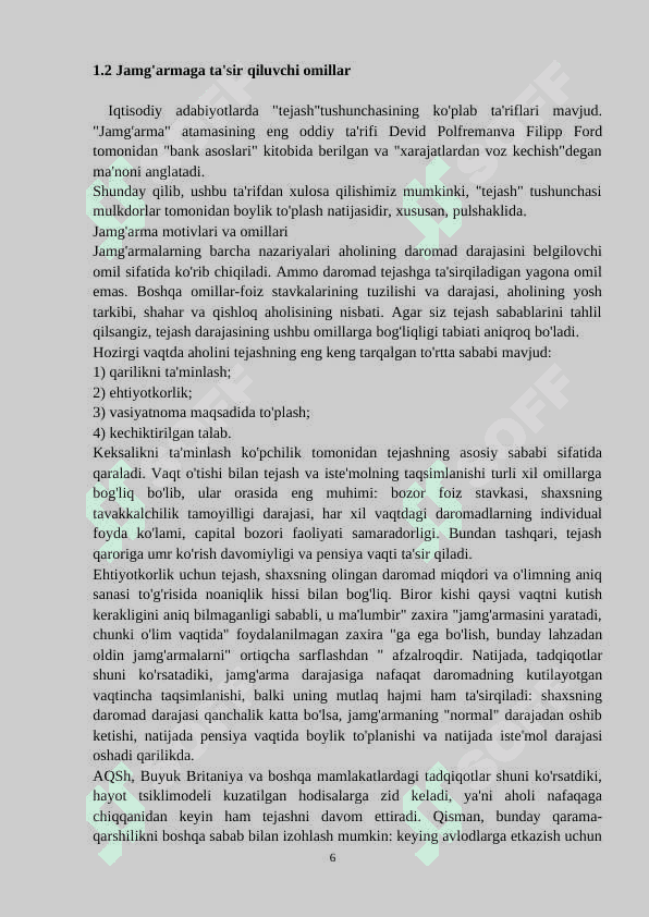IQTISODIY JAMGʻARISH MOHIYATI VA MANBALARI 6