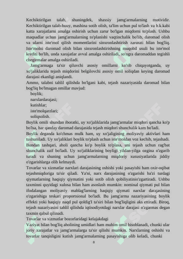 IQTISODIY JAMGʻARISH MOHIYATI VA MANBALARI 8