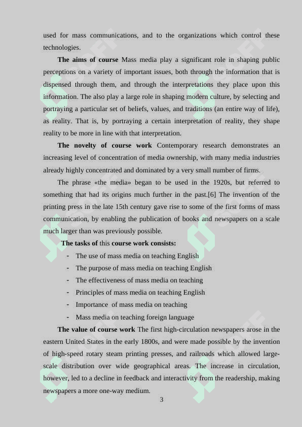 MASS MEDIA EFFECT ON TEACHING ENLISH FOR ACADEMIC PURPOSES 3