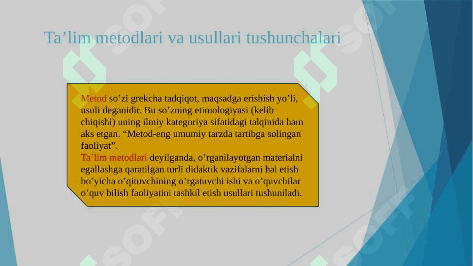 Ta’lim metodlari va vositalari 3