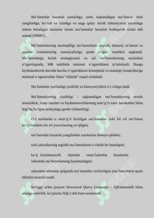 KATTA MA'LUMOTLARNI QAYTA ISHLASH TEXNOLOGIYALARI 5