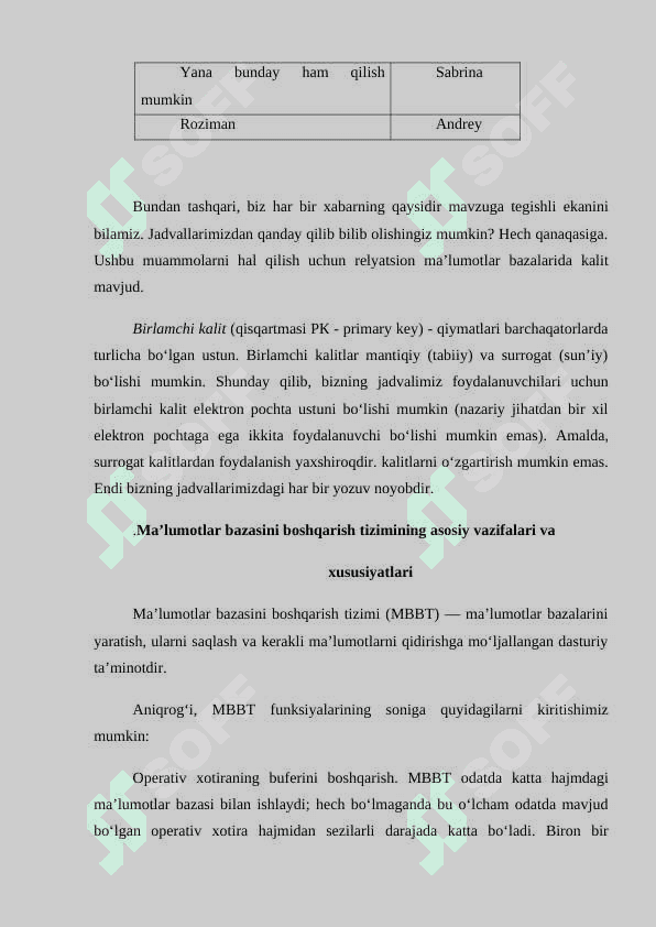 KATTA MA'LUMOTLARNI QAYTA ISHLASH TEXNOLOGIYALARI 8