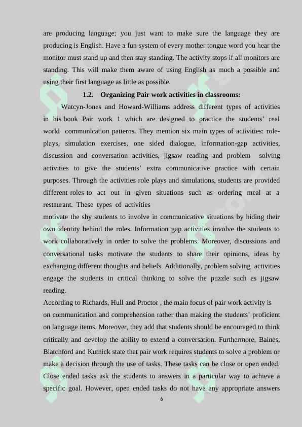 THE ADVANTAGES AND DISADVANTAGES OF PAIR AND GROUP WORK IN TEACHING PROCESS 6