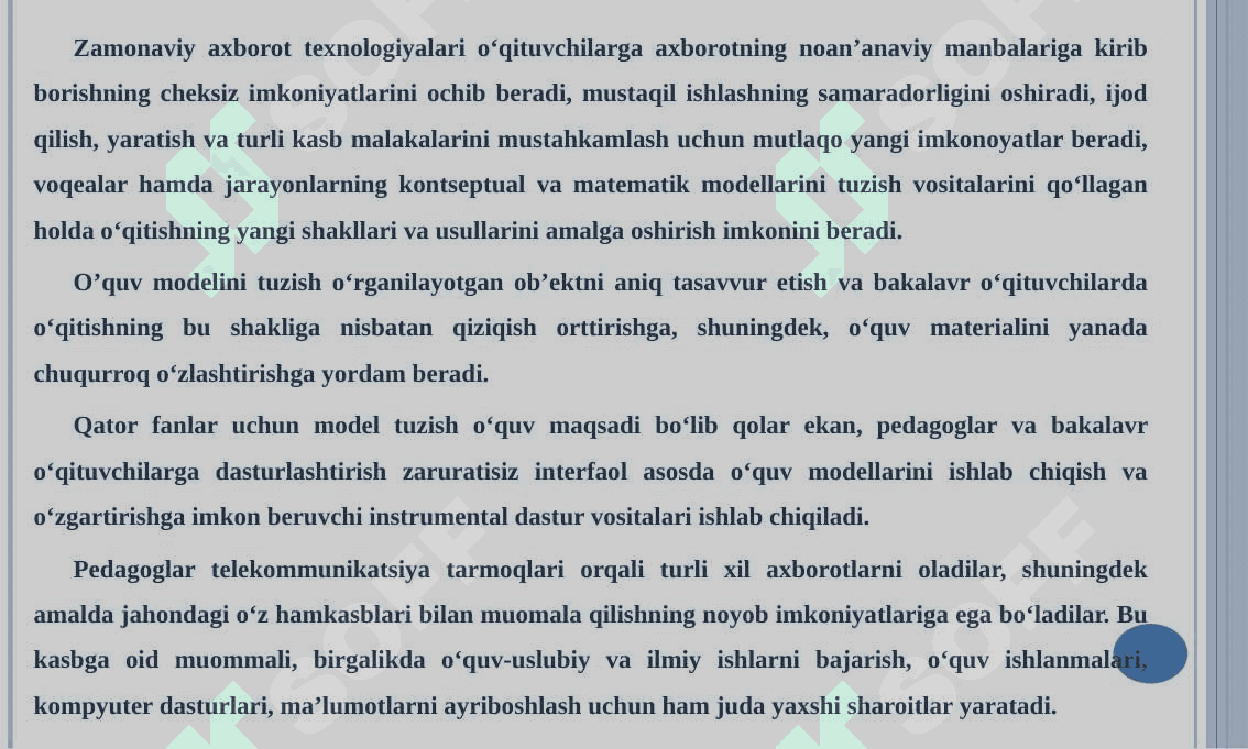 INFORMATIKA FANLARINI O’QITISHDA MULTIMEDIYALI TEXNOLOGIYALAR. 7