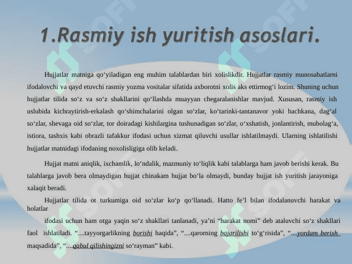 Ish yuritish tili va uslubi 3