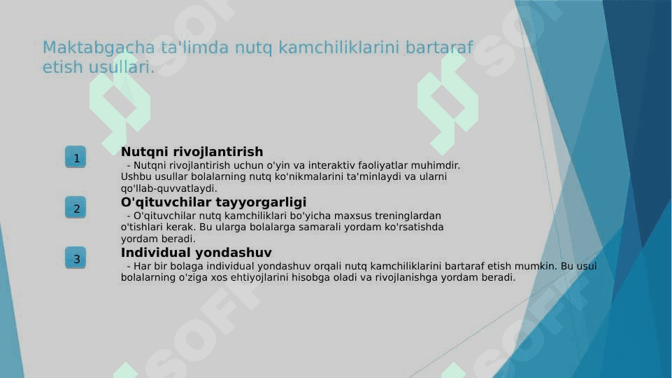 Maktabgacha ta'lim tashkilotida nutq kamchiligi bo'lgan bolalarni qo'llab - quvvatlash 5