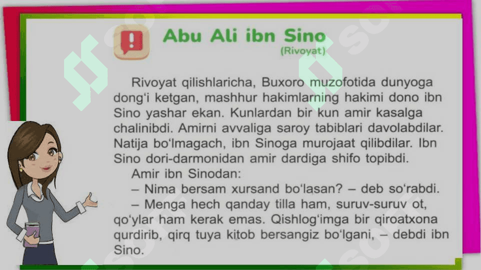 4-sinf o'qish Abu Ali ibn Sino 5