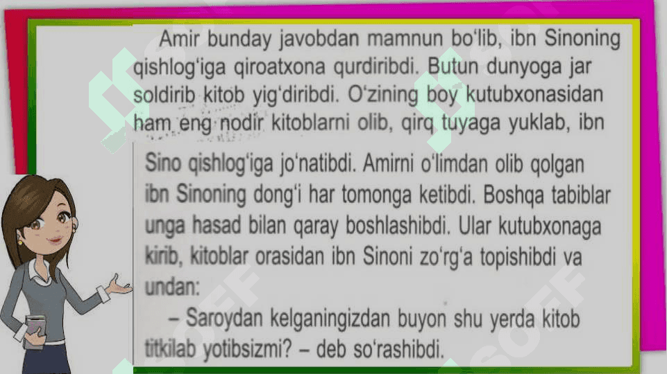 4-sinf o'qish Abu Ali ibn Sino 6