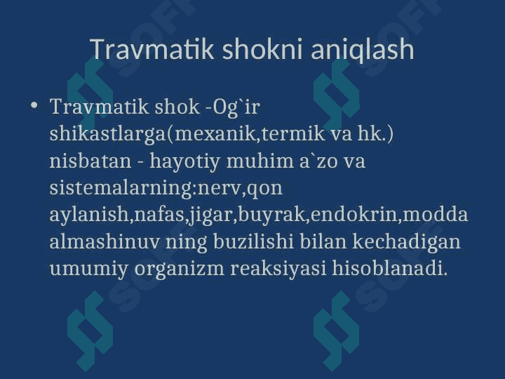 TRAVMATIK SHOK 4