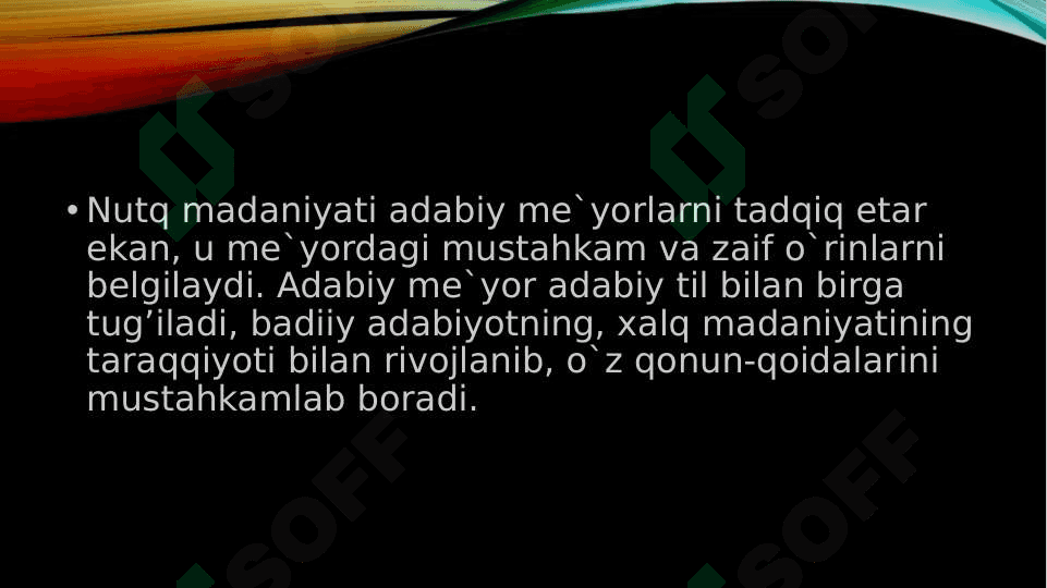 O`zbek adabiy tilining me`yorlari 6