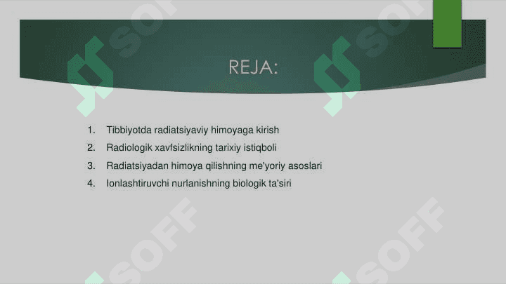 Tibbiyotda radiatsion himoya 2
