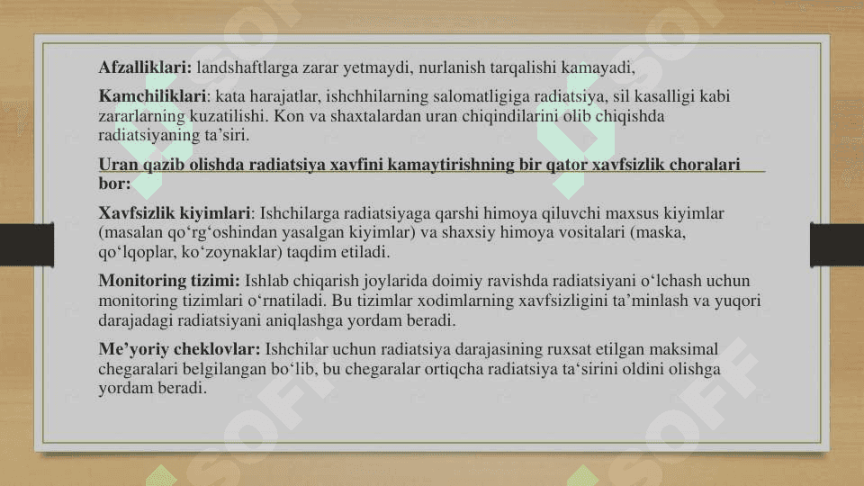 Tabiiy radiatsiya manbalari va ulardan himoya 4