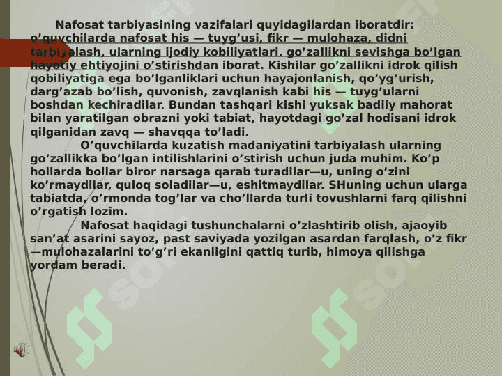 Nafosat tarbiyasi. Uning maqsad va vazifalari 7