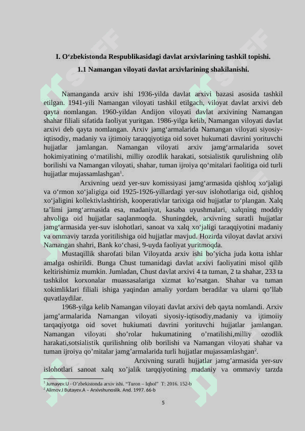 Namangan viloyati davlat arxivining shakllanishi tarixi 5