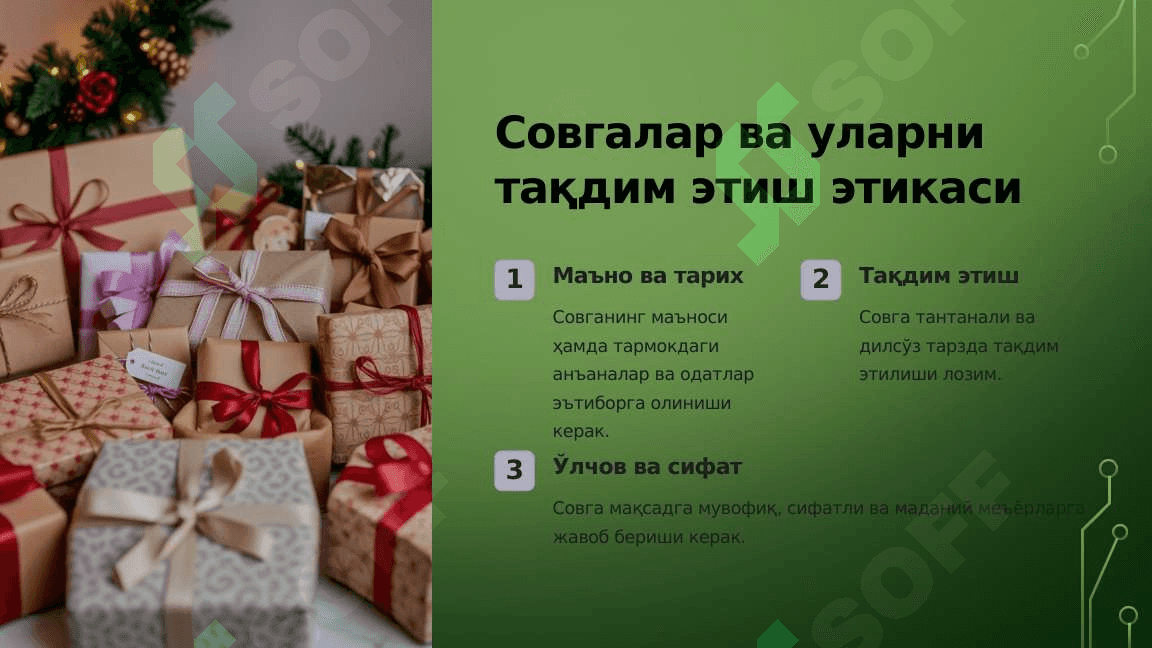 Vizit kartochkalar sovg'alar va ularni taqdim etish etikasi 4
