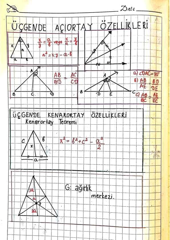 Turk geometriyasi kitobidagi eng kerakli formulala