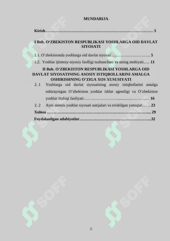 Yoshlarni qo'llab- quvvatlashda davlat siyosatining ahamiyati 2