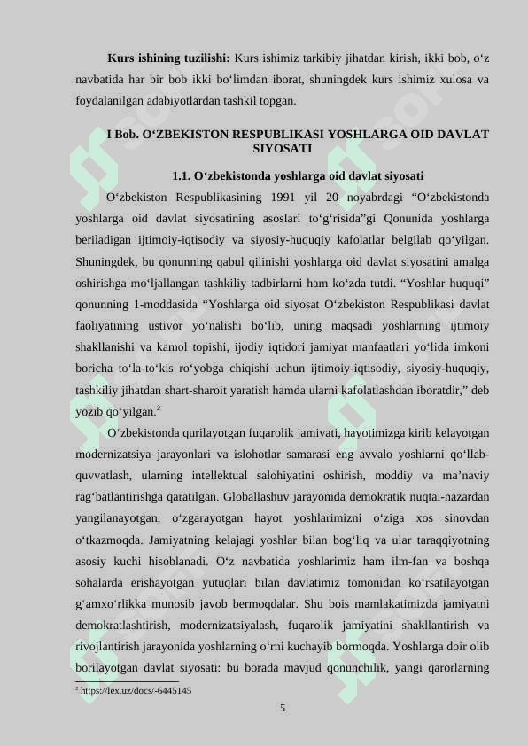 Yoshlarni qo'llab- quvvatlashda davlat siyosatining ahamiyati 5