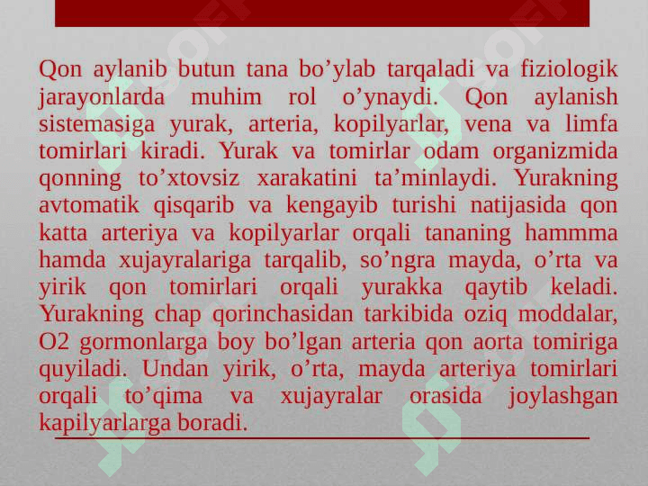 QON VA UNING TUZILISHI, UNING TARKIBIY QISMLARI 3