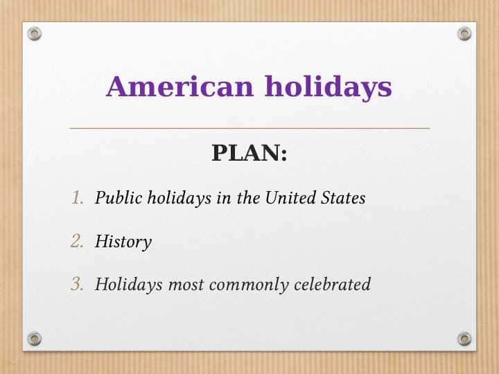 American holidays