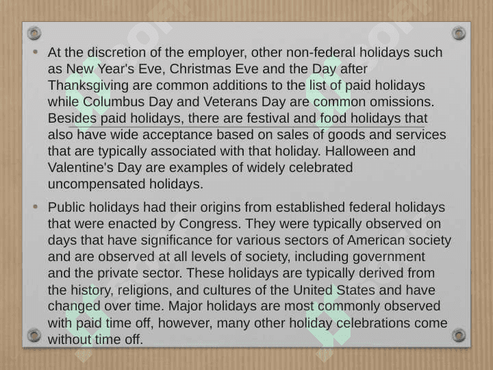 American holidays 3