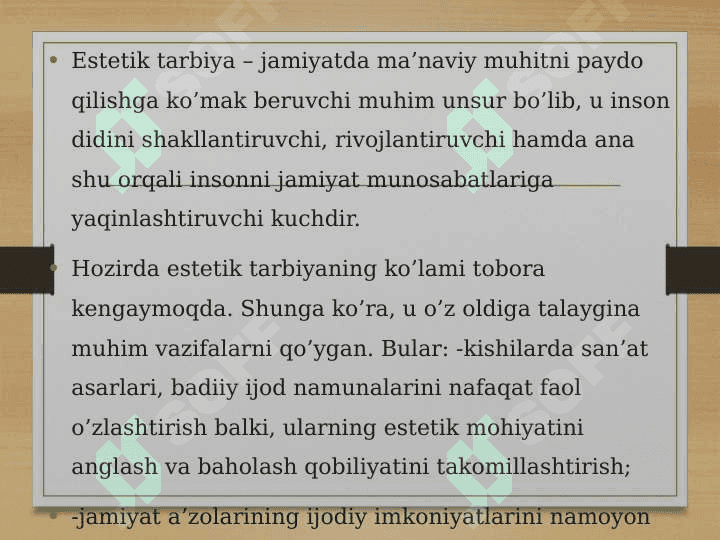 Estetikaning zamonaviy muammolari 2